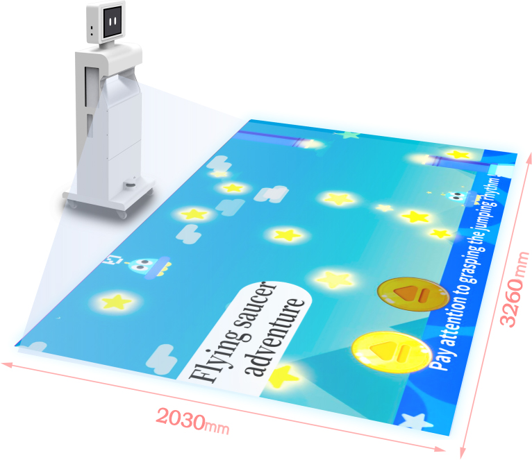 Portable Floor Projector Product Set Up
