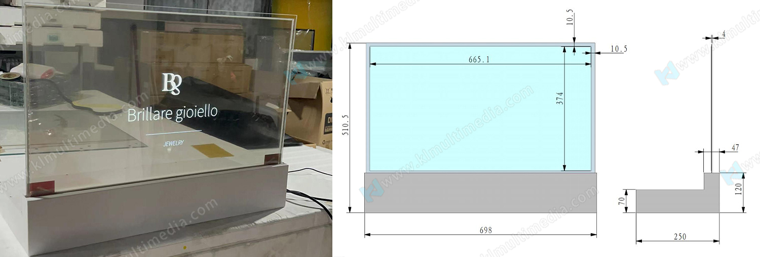 30-inch desktop transparent OLED screen