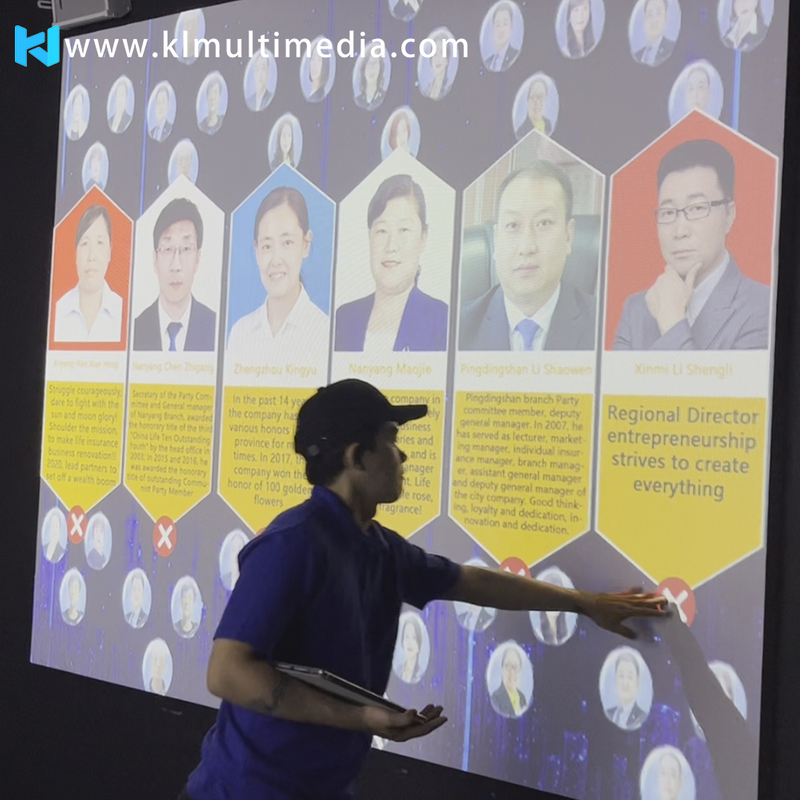 Interactive touch wall