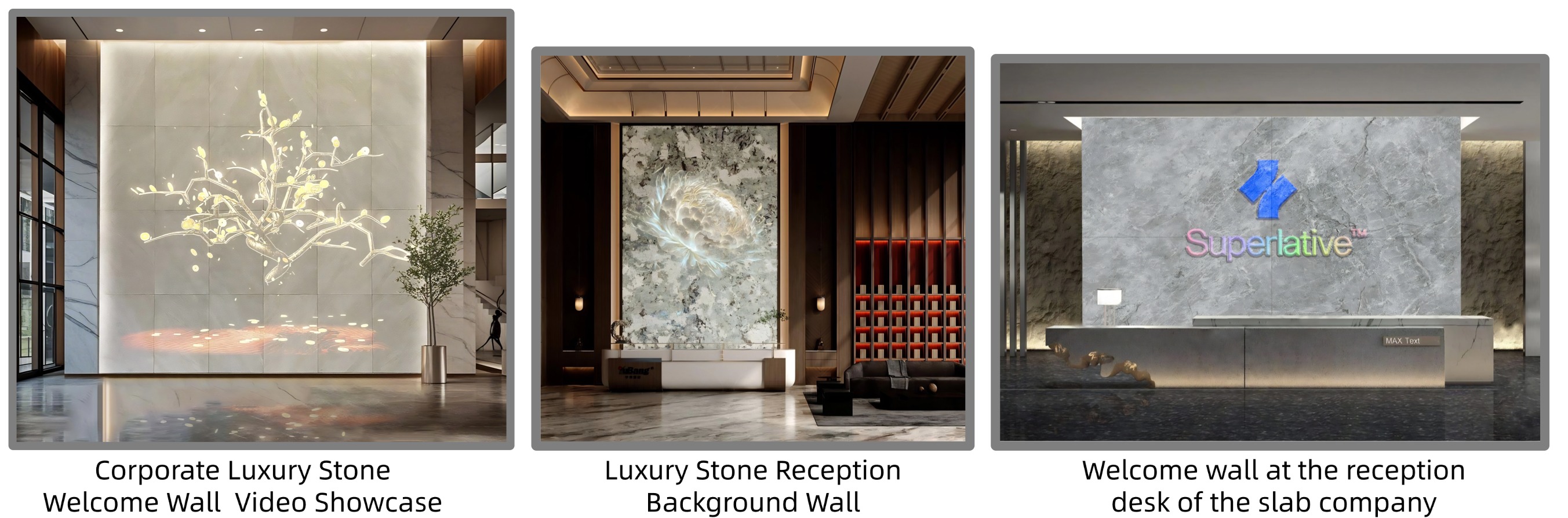 digital building materials welcome wall application