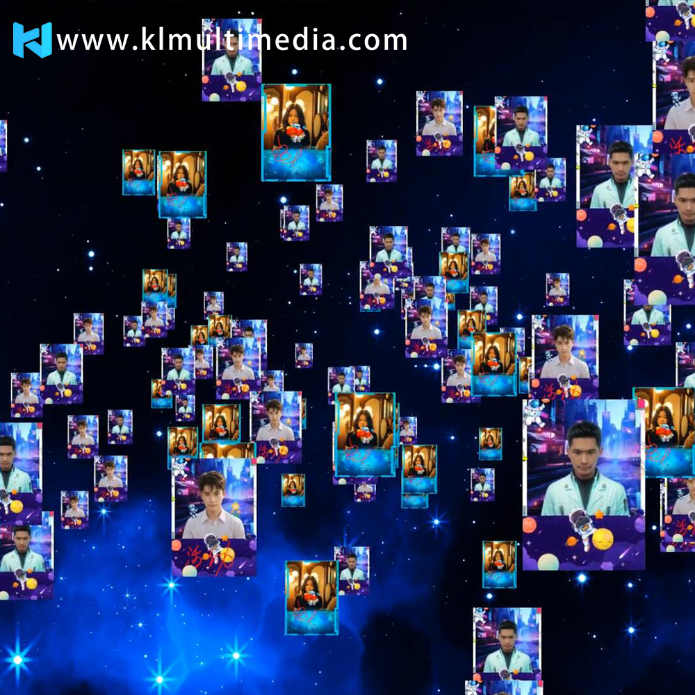 Interactive photo wall