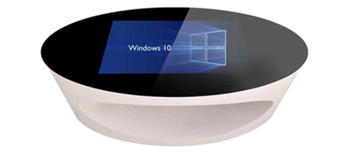 Oval touch screen table