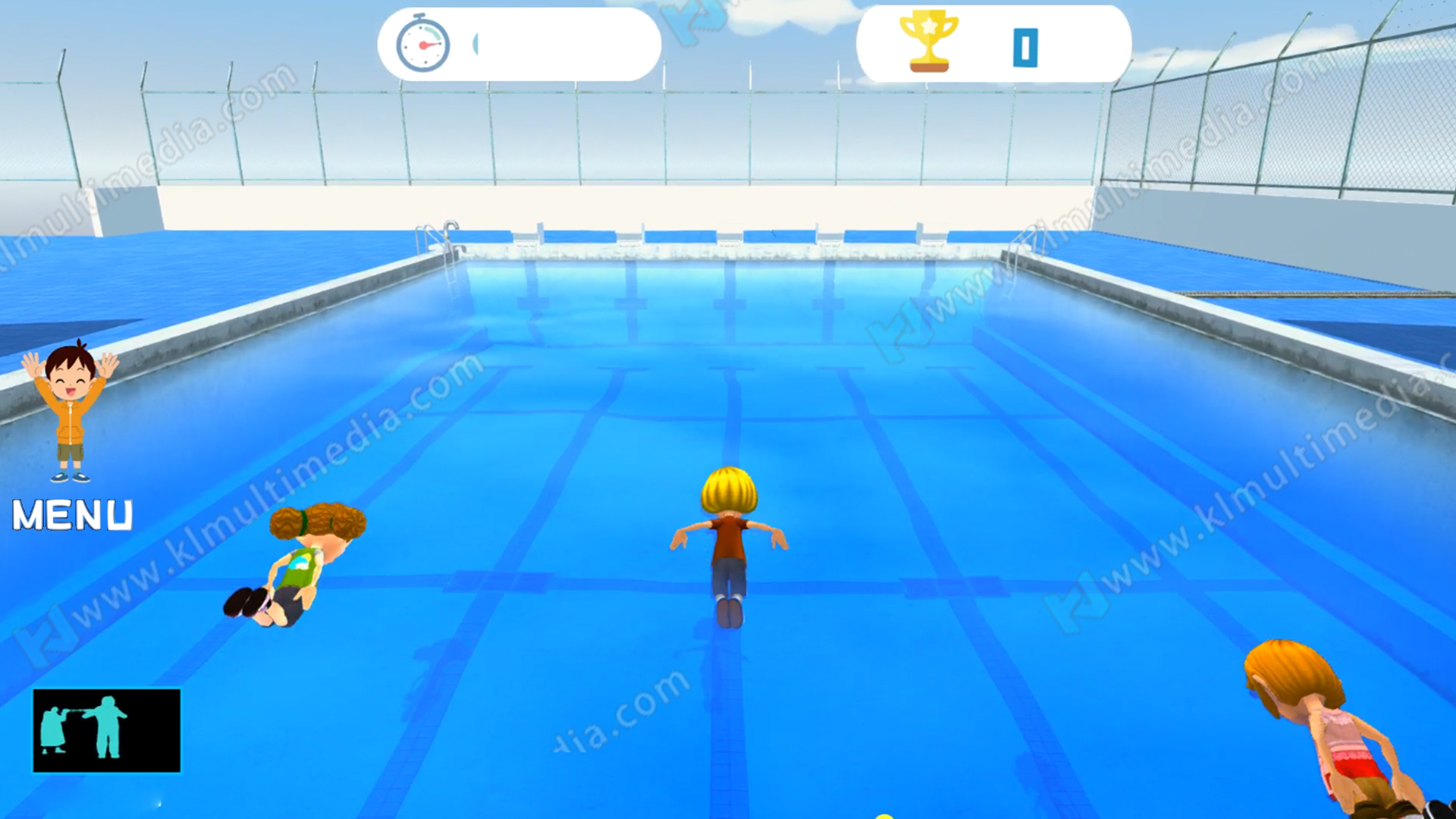 kinect swimming
